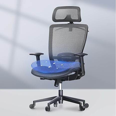 Ergonomic Office Chair, High Back Mesh Computer Chair, Comfy Home Office Desk Chairs with Lumbar Support