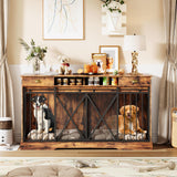 63" Extra Large Double Dog Crate with Removable Divider