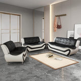 Contemporary Living Room Furniture Set, Vegan Leather Sofa Set for Living Room/House/Bedroom