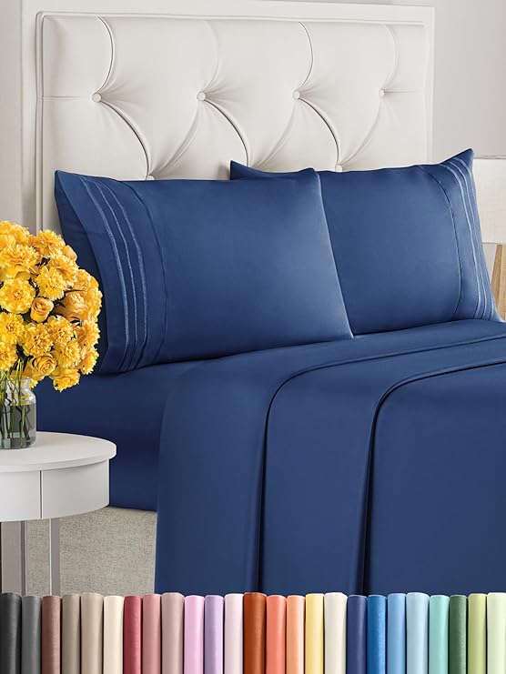 Queen Size Sheet Set - Breathable & Cooling Sheets