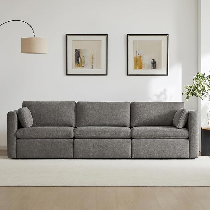 Oversized Modular Sectional Convertible Fabric Sofa Set, FSC Certified Extra Large Sectional Deep Seat Couch for Living Room