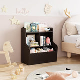 Tier Toy Storage Organizer Kids Bookshelf Toy Shelf with Cubby White- 3 Compartment