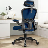 Office Chair with Headrest, Ergonomic Desk Chair with Wheels, Task Swivel Comfy Chair