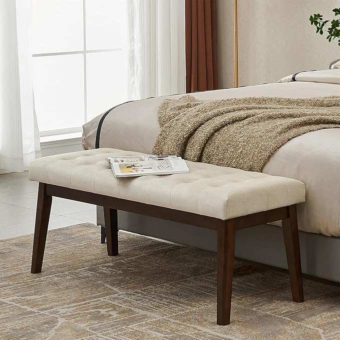 Upholstered Entryway Bench, Bedroom Bench End of Bed, Dining Bench