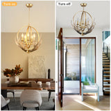 Gold Chandelier 5-Light Farmhouse Chandeliers for Dining Room Rustic Ceiling Light Fixture