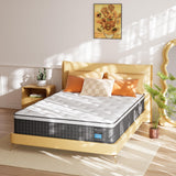 Queen Mattress, 8 Inch Queen Size Mattresses, Hybrid Mattress in a Box with Memory Foam