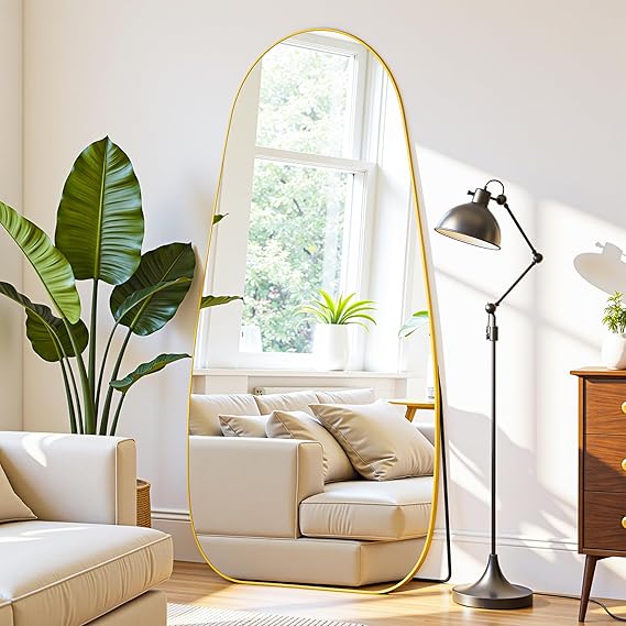 68×26 Teardrop Floor Mirror with Stand