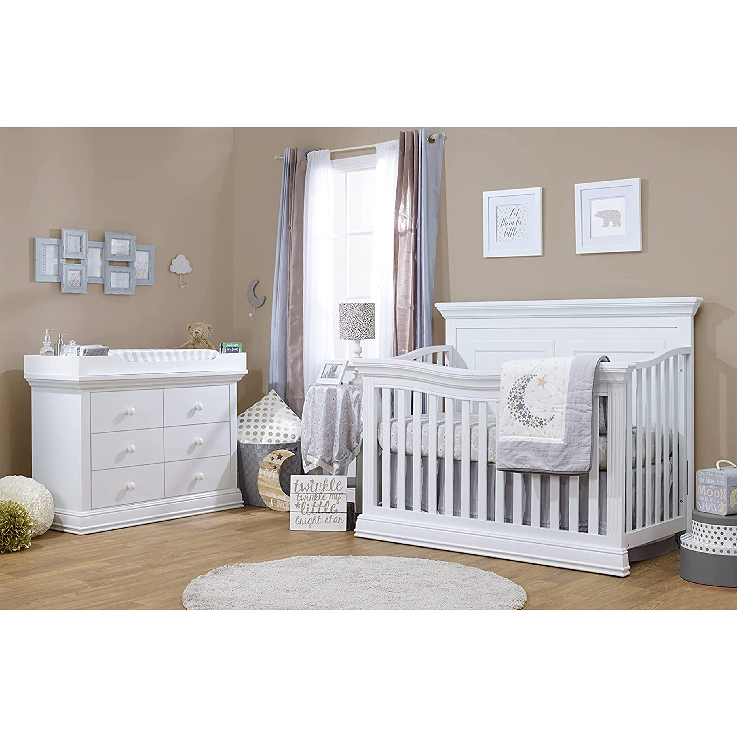 Paxton Crib, Classic 4-In-1 Convertible Crib, Made of Wood, Non-Toxic Finish
