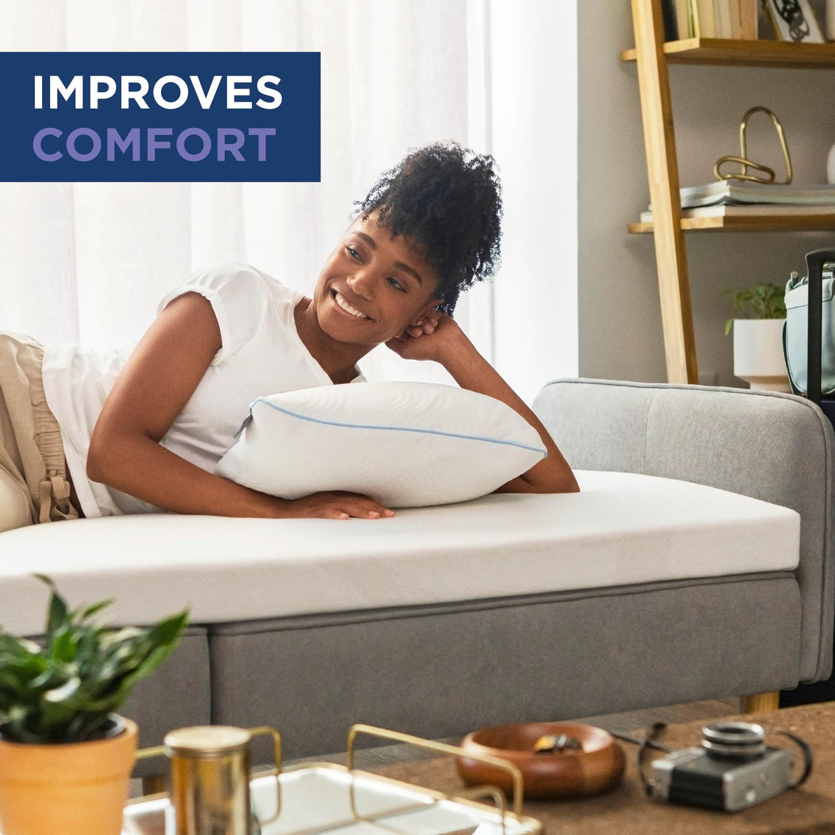 (Supreme) 3" Memory Foam Mattress Topper, Queen