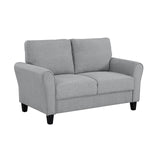 Eloise Living Room Loveseat, Dark Gray