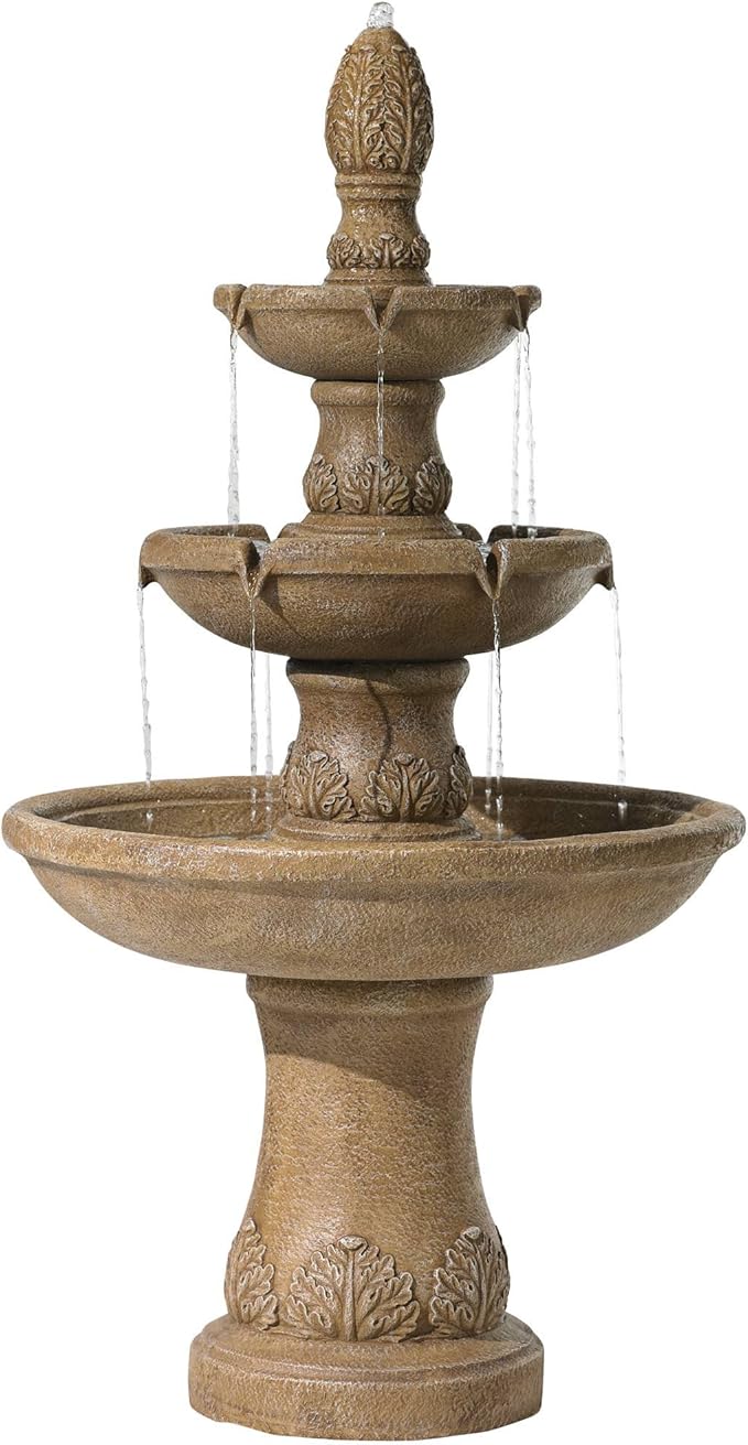 Tuscan Garden Classic Rustic Outdoor Floor Fountain and Waterfalls 41 1/2" High 3