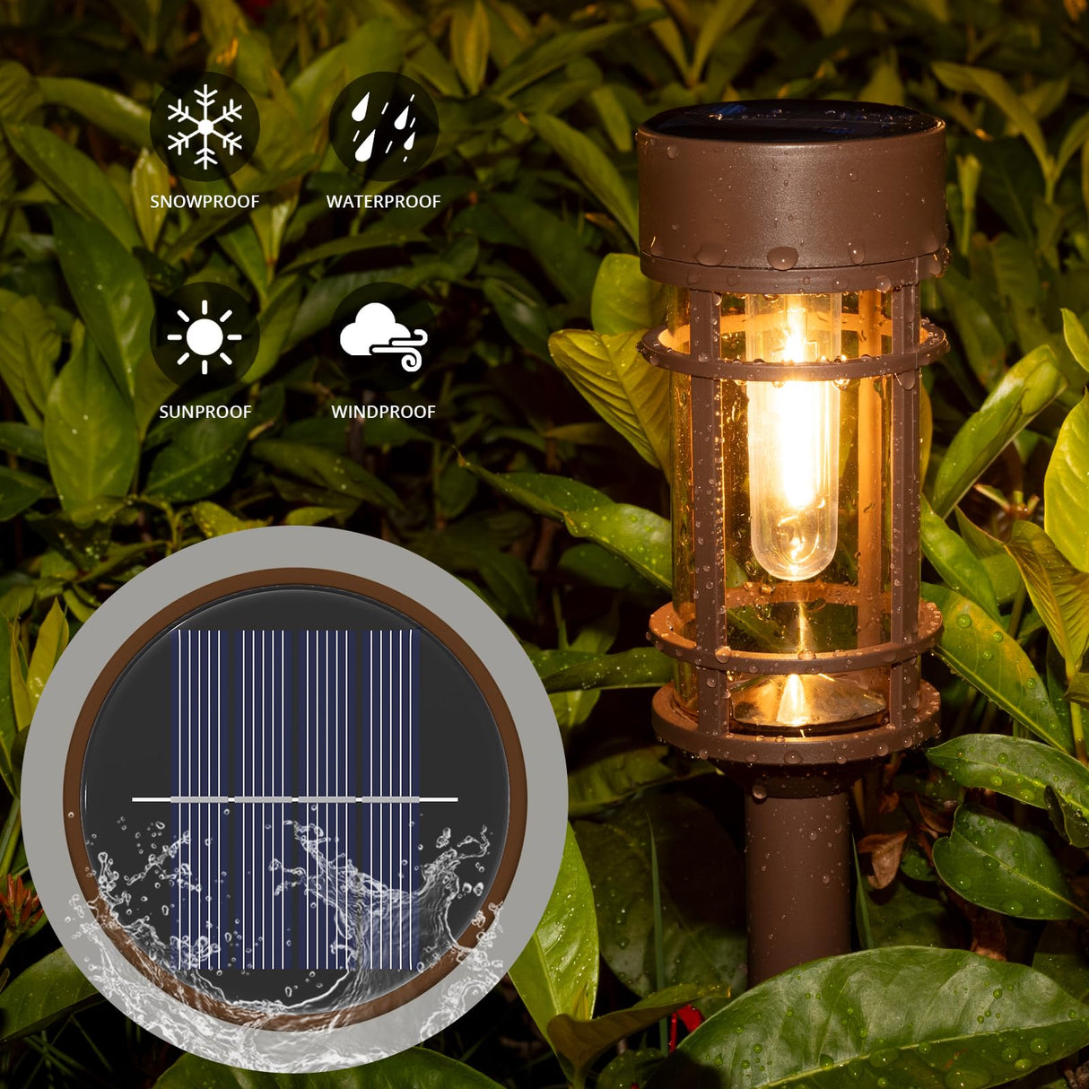 Solar Pathway Lights Outdoor 8 Pack, Solar Lights Outdoor Waterproof IP65, LED Solar