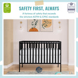 Synergy 5-In-1 Convertible Crib In Black, Greenguard Gold Certified