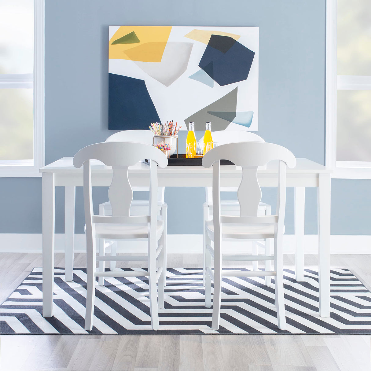 Powell Classic White Walker Dining Table