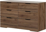 Holland 6-Drawer Double Dresser, Natural Walnut