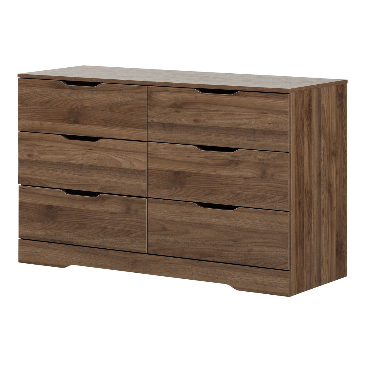 Holland 6-Drawer Double Dresser, Natural Walnut