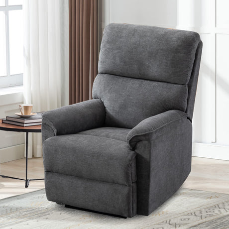 Power Recliner Chair, Electric Recliner, Breathable Fabric Single Overstuffed Recliner Sofa