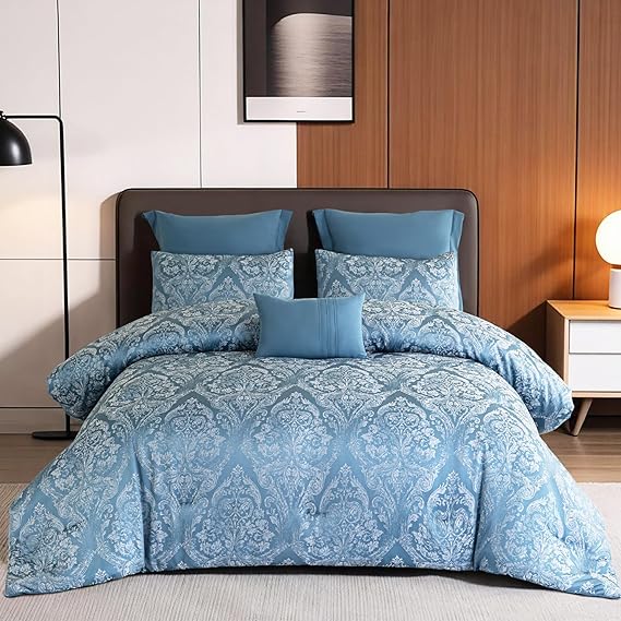 Queen Jacquard Comforter Set - 5 Piece