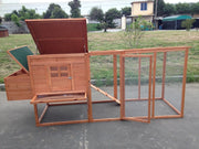 Large 95" Deluxe Solid Wood Hen Chicken Cage House Coop Huge