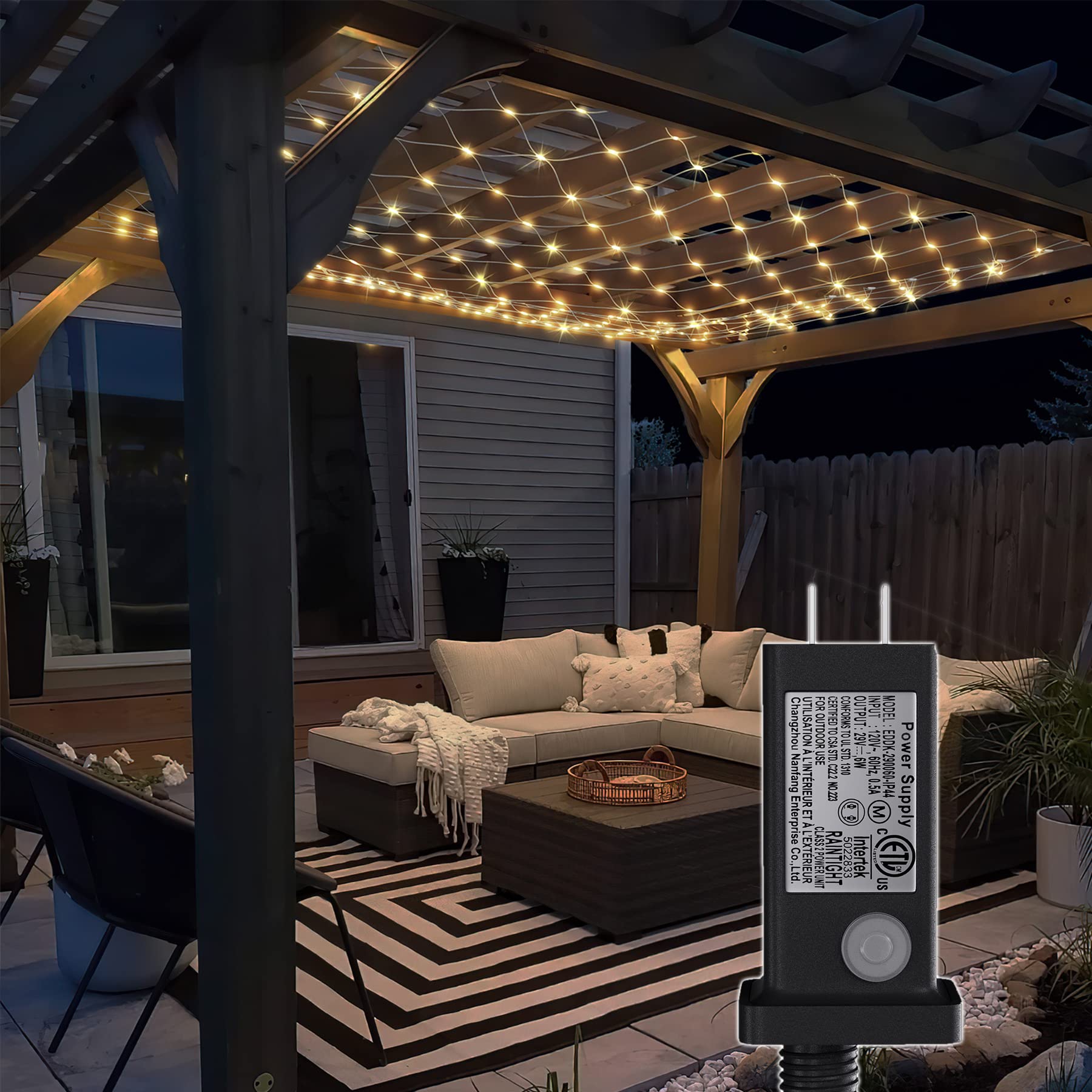 Net Lights Outdoor, 270 LED Gazebo Net Lights, 10×10 FT Connectable Fairy Lights