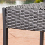 Conrad Outdoor Wicker Barstools, 2-Pcs Set