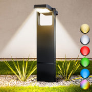 Solar Pathway Lights Outdoor 4 Pack, 360° Adjustable Panel