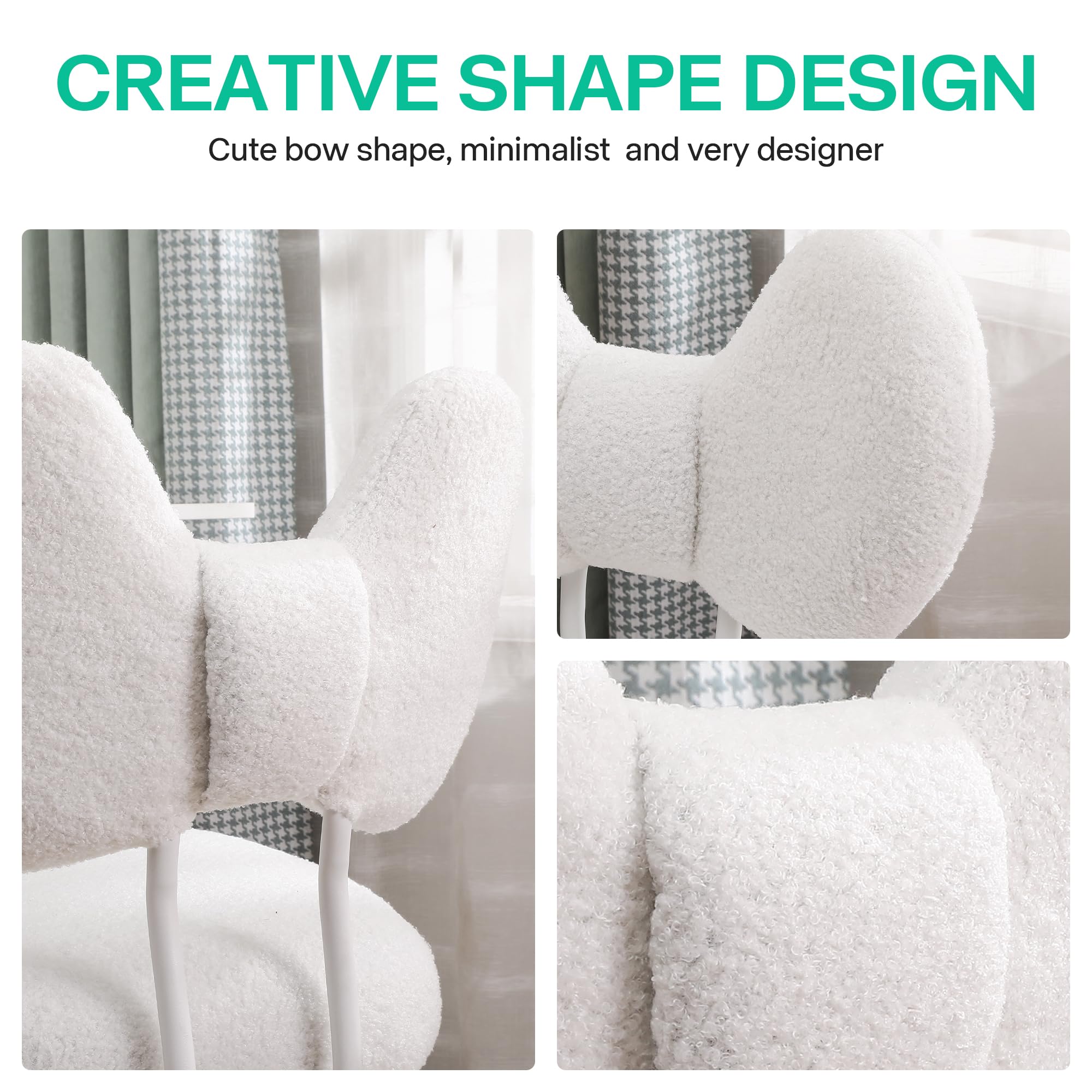 Armless Desk Chair with Wheels - Adjustable Swivel Office Chair