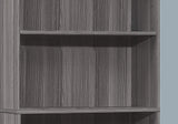 I BOOKCASE-72 H/Grey with 5 Shelves Bookcase, Gray