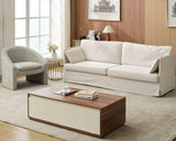 85.5" W Upholstered Loveseat Sofa with Covers for Living Room, Modern 2 Padded