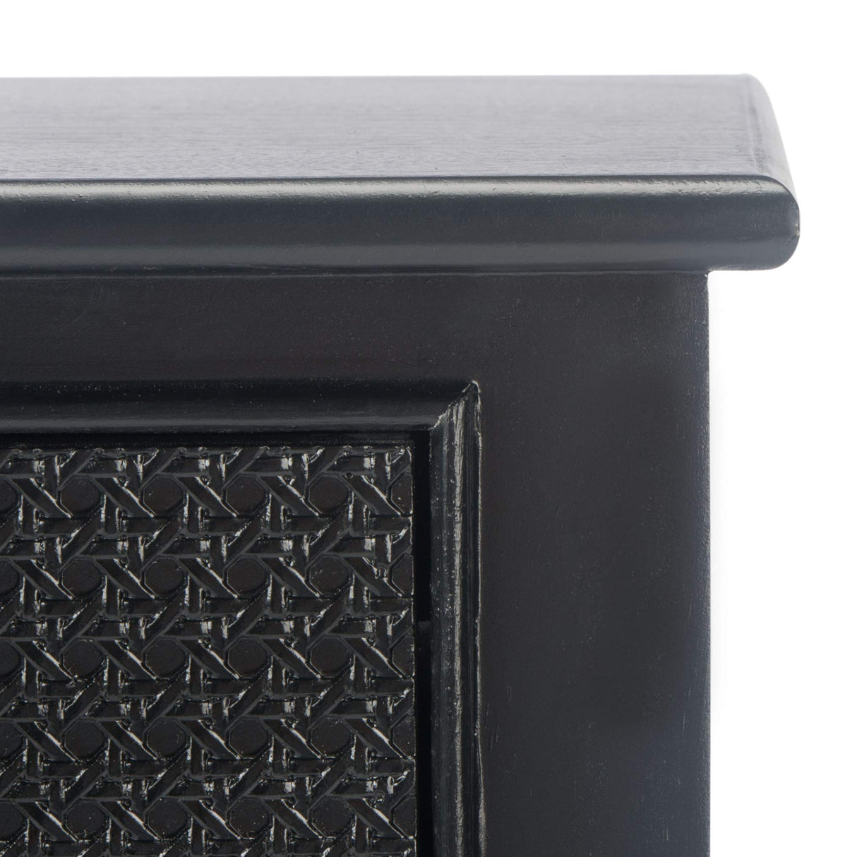 Safavieh Home Collection Haines Black 4-Drawer Bottom Shelf Console Table