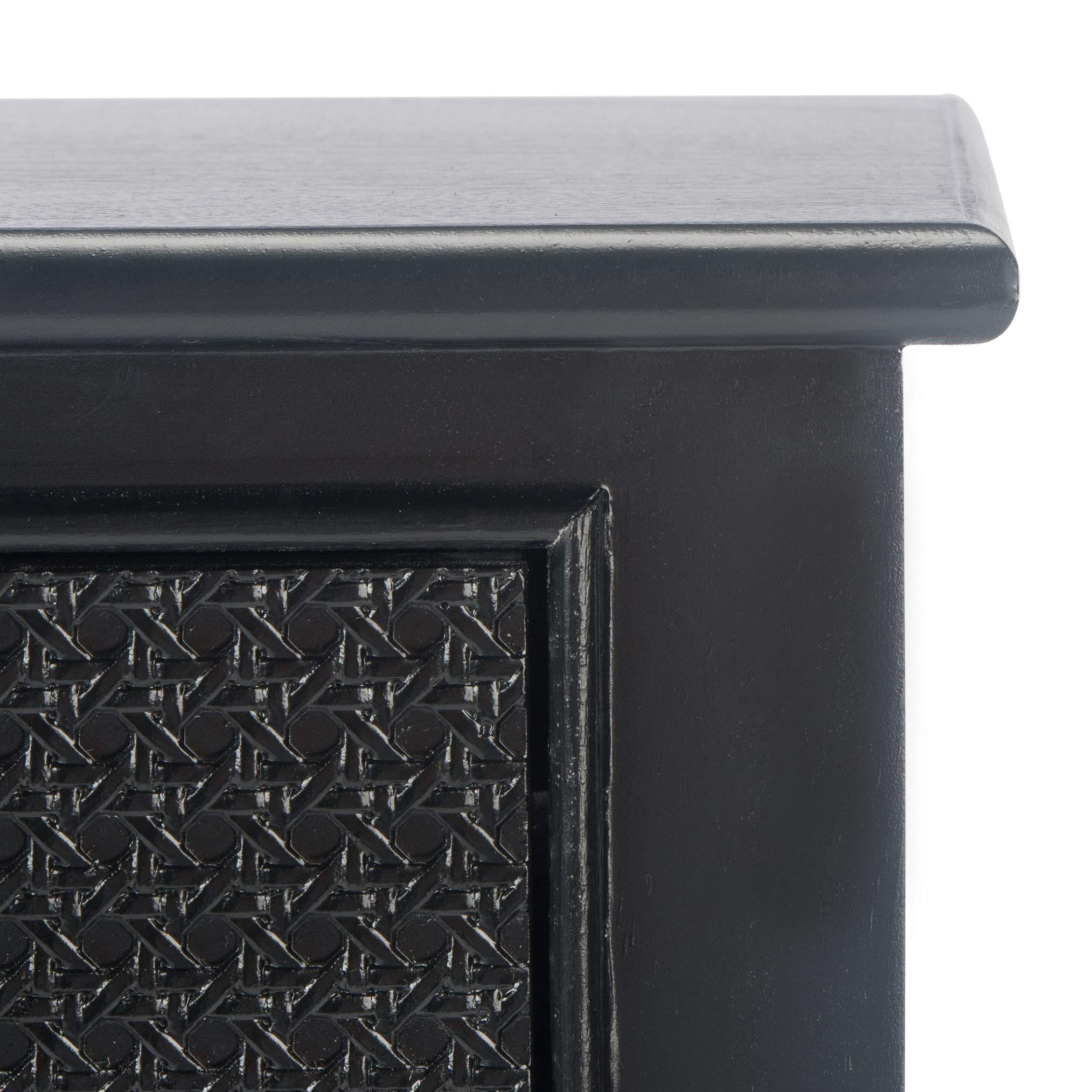Safavieh Home Collection Haines Black 4-Drawer Bottom Shelf Console Table
