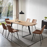 Modern mid-Century Dining Table Dining Table and Chairs Rectangular Wooden Dining