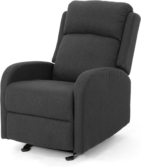 Knight Home Avaa Recliner, Dark Grey + Black