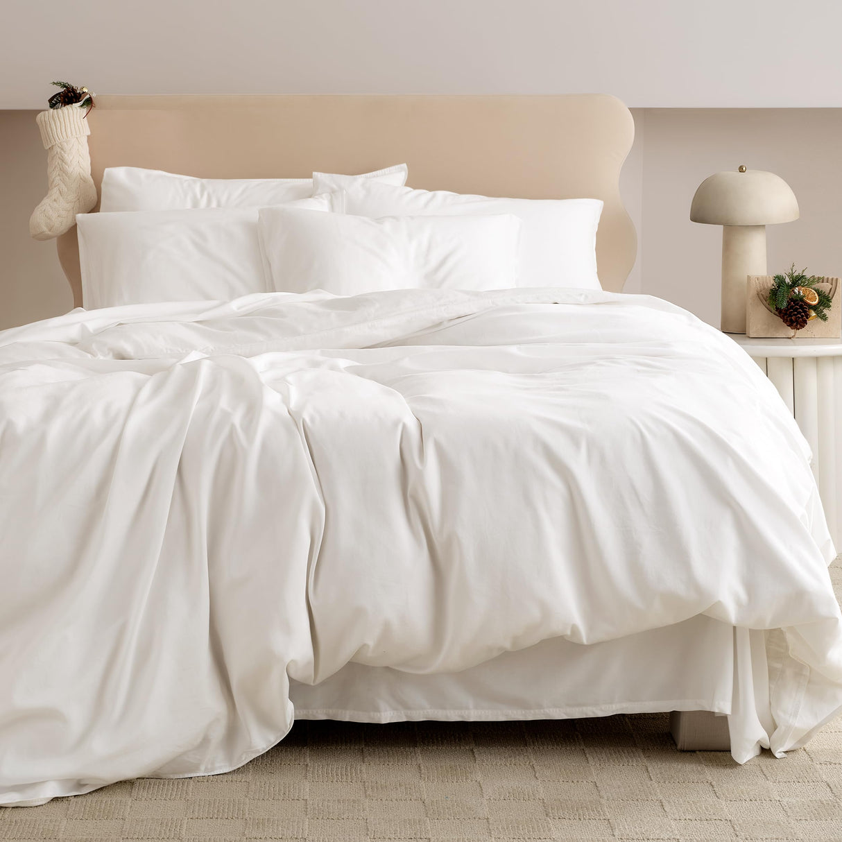 Cotton Tencel Duvet Cover Set - Luxe King Duvet Cover Soft