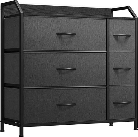 Dresser with 6 Drawers, Organizer Unit for Bedroom, Fabric Dresser Storage Tower