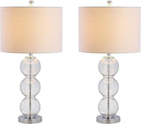 JYL1070A-SET2 Set of 2 Table Lamps Bella 27" Glass Triple-Sphere LED Table Lamp