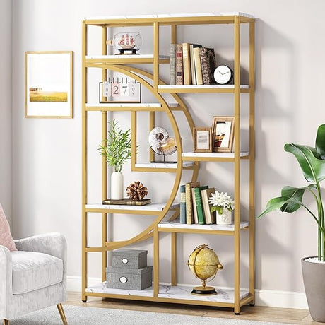 Bookshelf Industrial 5 Tier Etagere Bookcas