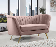Margo Collection Modern | Contemporary Velvet Upholstered Loveseat