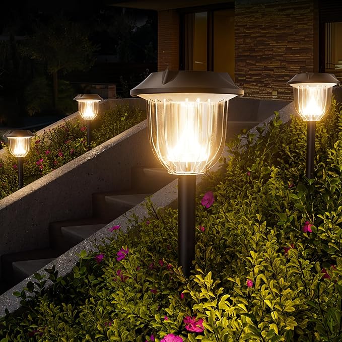 SUPER BRIGHT 10 Pack Solar Lights Outdoor IP65 Waterproof