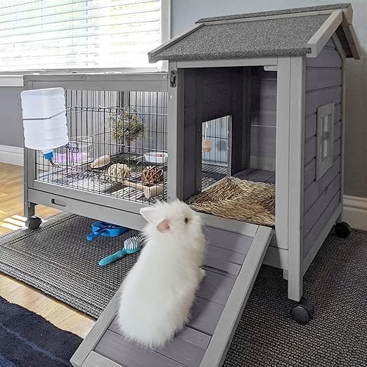 Rabbit Hutch Outdoor Indoor Bunny Cage 2