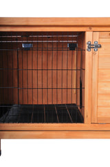 Stained Wood Prevue Pet Products Small 460 Rabbit Hutch, 36.0" L x 24.0" W x 35.5" H