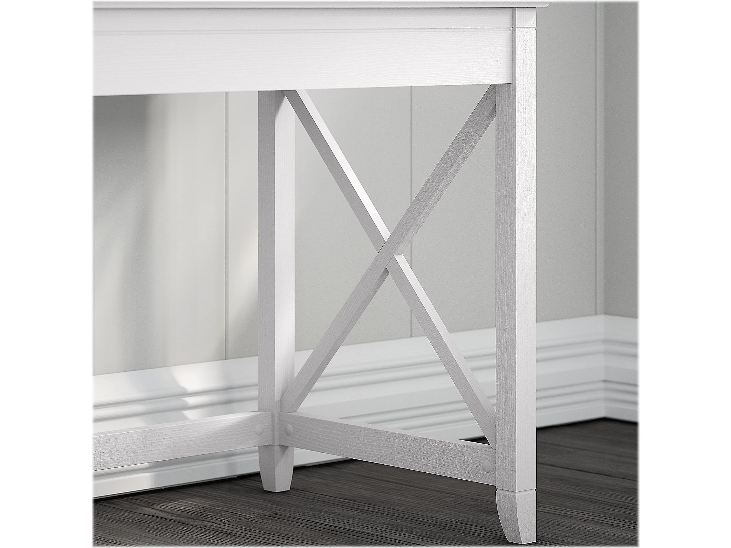 Key West 60W L-Shaped Desk | File Cabinets & 5-Shelf Bookcase