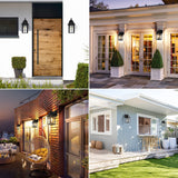 2-Pack Outdoor Wall Lanterns, Exterior Wall Sconce Light Fixture