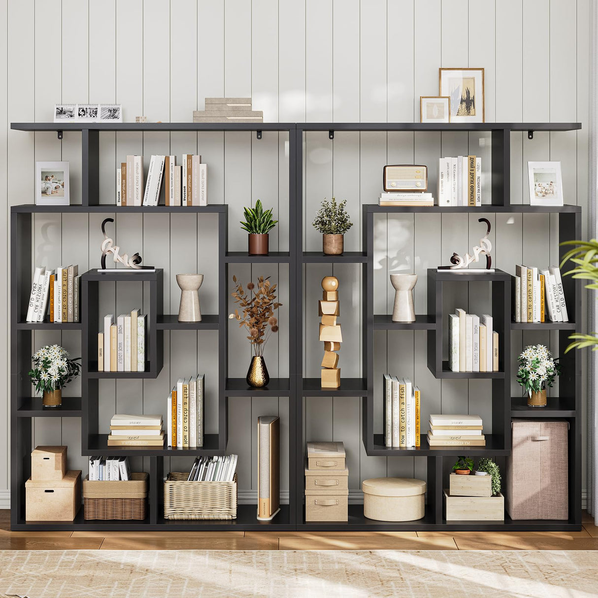 Bookshelf, Bookcase with Open Display Storage Shelves, Display Shelf