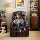 Marshmallow Larger Kids Reclining Chair Leather Recliner Sofa Children Ages 3-12