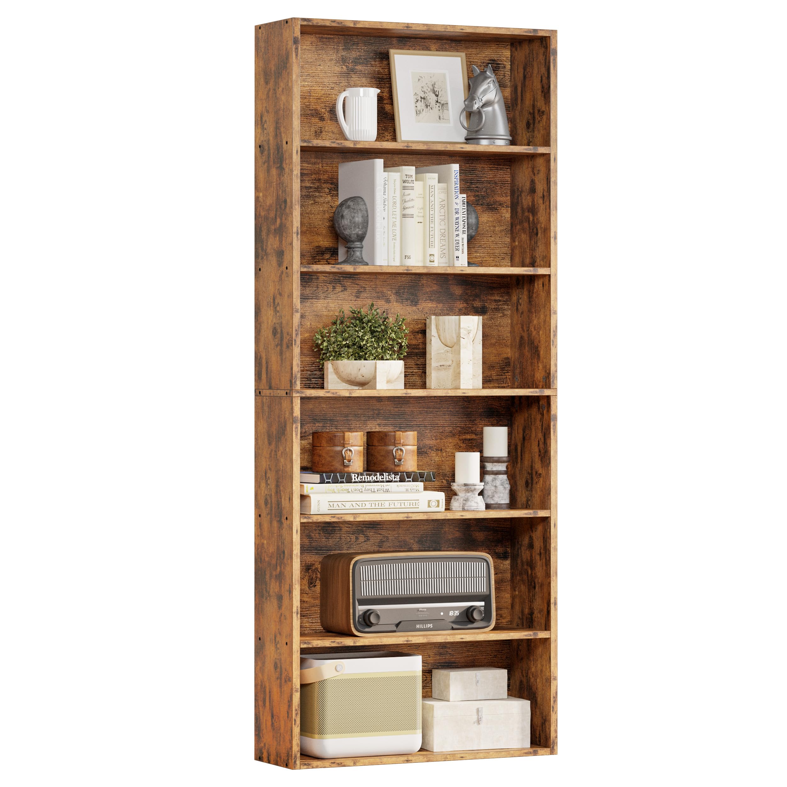 Industrial Bookshelves and Bookcases Floor Standing 6 Shelf Display Storage