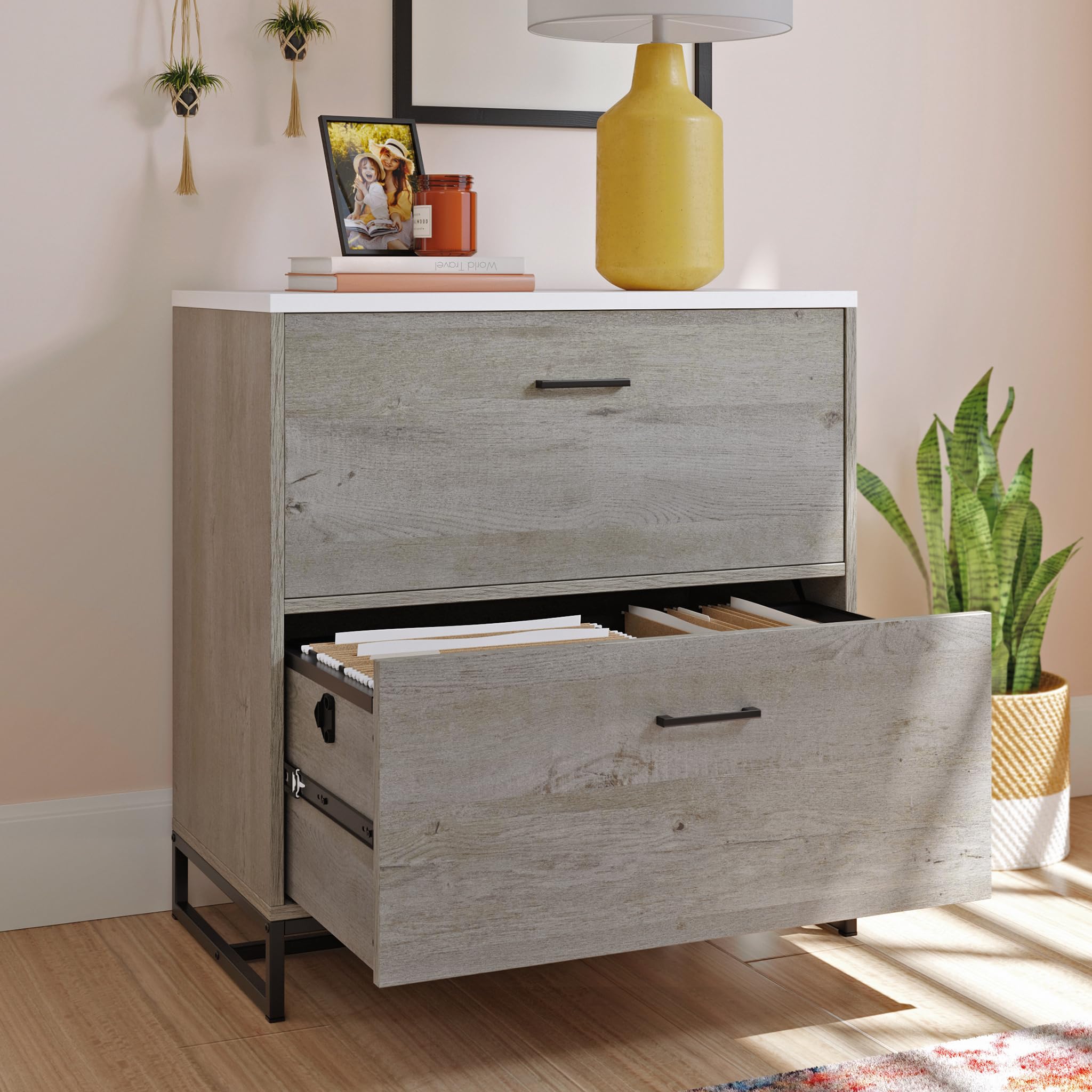 Tremont Row 2-Drawer Lateral File Cabinet, Mystic Oak Finish