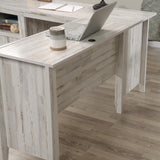 Dakota Pass L-Desk, L: 59.09" x W: 59.72" x H: 30.00", White Off-White