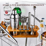 Cocktail Shaker Set Bartender Kit with Stand Bar Set Drink Mixer Set