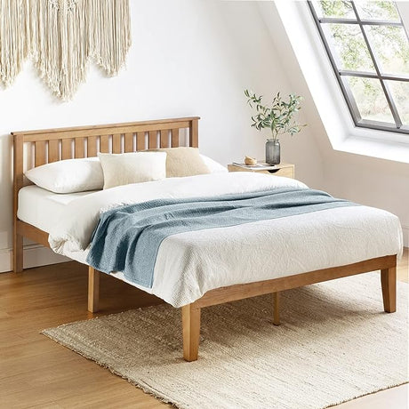 Naturalista Classic - 12 Inch Solid Wood Platform Bed with Wooden Slats